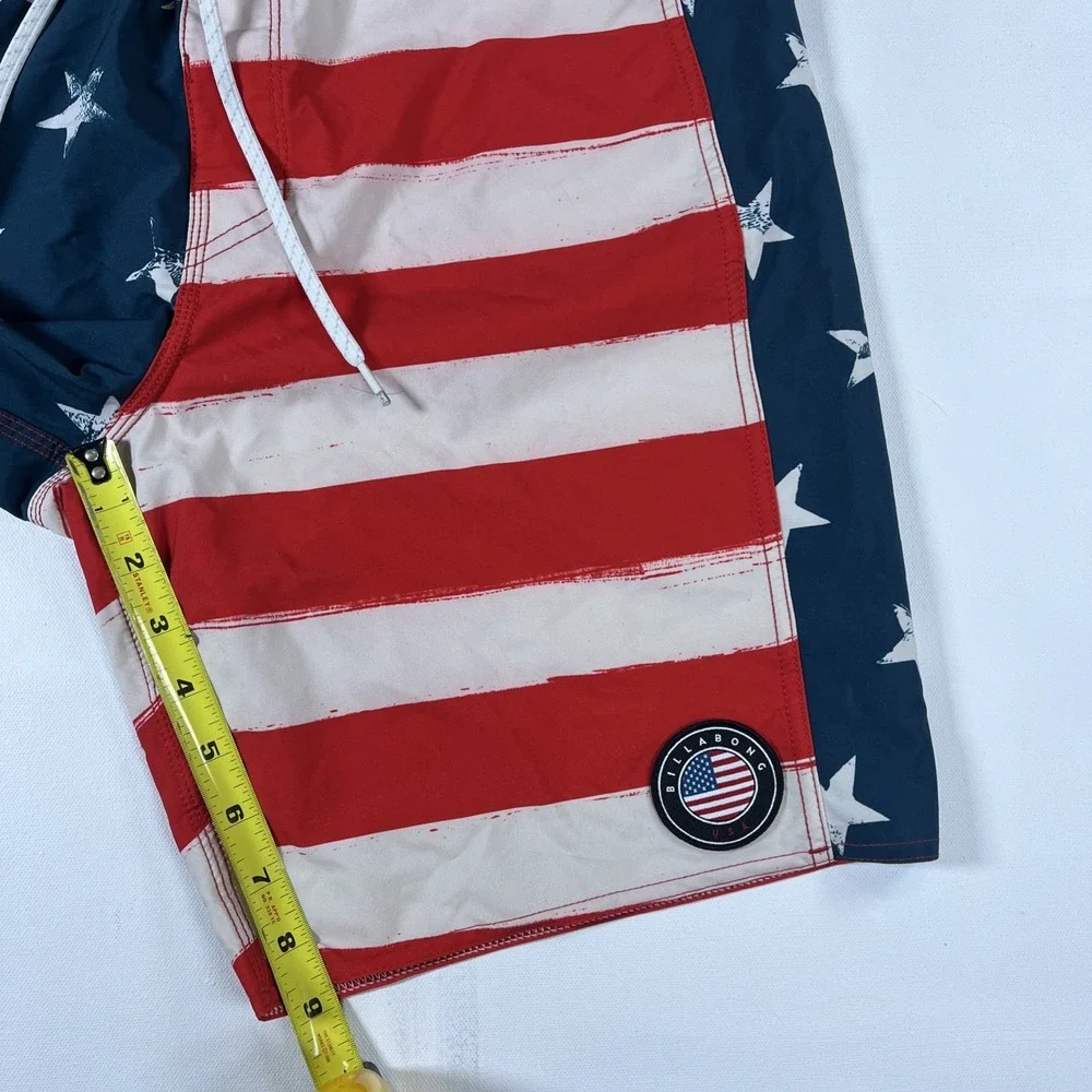 Billabong Dbah Pro Board Shorts American Flag Surf Free Or Die Men's 34